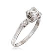 C. 2000 Vintage .58 ct. t.w. Diamond Ring in 14kt White Gold