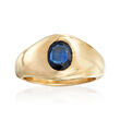 C. 1980 Vintage 1.25 Carat Sapphire Ring in 18kt Yellow Gold