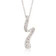.31 ct. t.w. Diamond Ribbon Pendant Necklace in 14kt White Gold