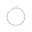 2.10 ct. t.w. Simulated Multi-Gemstone Tennis Anklet in Sterling Silver