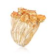 2.10 ct. t.w. Citrine Stacked Cluster Ring in 18kt Gold Over Sterling