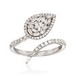 .52 ct. t.w. Baguette and Round Diamond Bypass Ring