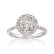 Henri Daussi 1.92 ct. t.w. Certified Diamond Engagement Ring in 18kt White Gold