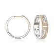 Andrea Candela &quot;Laberinto&quot; .10 ct. t.w. Diamond Hoop Earrings in 18kt Gold and Sterling Silver
