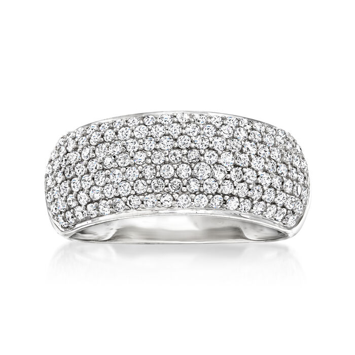 1.00 ct. t.w. Pave Diamond Ring in 14kt White Gold