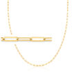 2-In-1 Italian 18kt Gold Over Sterling Paper Clip Link Necklace and Eyeglass Chain