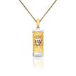 14kt Two-Tone Gold Mezuzah Pendant Necklace