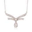 C.1970 Vintage 1.60 ct. t.w. Pave Diamond Necklace in 14kt White Gold