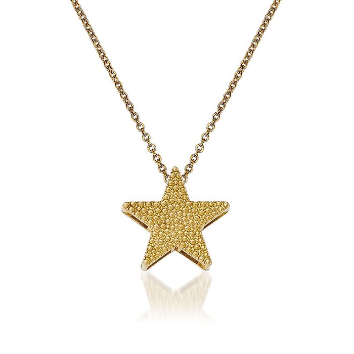 14kt Yellow Gold Star Pendant Necklace