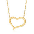 C. 2010 Vintage 18kt Yellow Gold Open-Space Heart Necklace