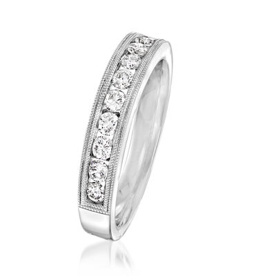 .55 ct. t.w. Diamond Milgrain Ring in 14kt White Gold