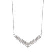 1.00 ct. t.w. Diamond Chevron Necklace in Sterling Silver