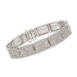 3.00 ct. t.w. Diamond Greek Key Bracelet in Sterling Silver