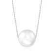 16mm Shell Pearl Necklace in Sterling Silver