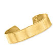 Italian 18kt Gold Over Sterling Cuff Bracelet