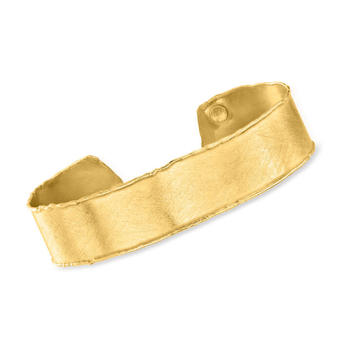 Italian 18kt Gold Over Sterling Cuff Bracelet
