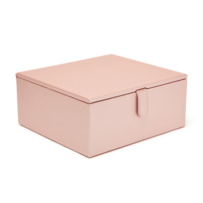 Brouk & Co. &quot;Jodi&quot; Pink Faux Leather Three-Tray Jewelry Box