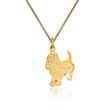 14kt Yellow Gold Dog Pendant Necklace