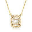 .30 ct. t.w. Diamond Cluster Necklace in 14kt Yellow Gold