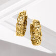 14kt Yellow Gold Byzantine Hoop Earrings