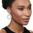 Zina Sterling Silver &quot;Sahara&quot; Double Circle Drop Earrings