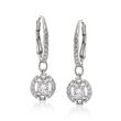 Swarovski Crystal &quot;Sparkling Dance&quot; Floating Crystal Drop Earrings in Silvertone
