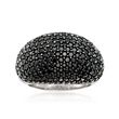 3.40 ct. t.w. Black Spinel Dome Ring in Sterling Silver