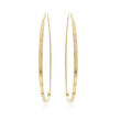 14kt Yellow Gold Endless Flat-Round Wire Hoop Earrings. 2 1/4&quot;