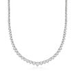 5.00 ct. t.w. Diamond Graduated Tennis Necklace in Sterling Silver