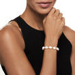 11-12mm Cultured Baroque Pearl and Sterling Silver Jewelry Set: Earrings, Bracelet and Necklace