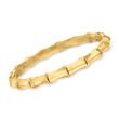 Italian Andiamo 14kt Yellow Gold Over Resin Bamboo-Style Bangle Bracelet