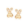 Child's 14kt Yellow Gold CZ-Accented Bunny Stud Earrings