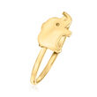 10kt Yellow Gold Tiny Elephant Ring