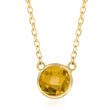 .90 Carat Citrine Necklace in 14kt Yellow Gold