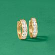 1.00 ct. t.w. Channel-Set Diamond Half Hoop Earrings in 14kt Yellow Gold