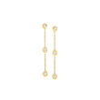 .17 ct. t.w. Diamond Station Linear Drop Earrings in 14kt Yellow Gold