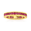 1.60 ct. t.w. Ruby Eternity Band in 14kt Yellow Gold