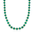 210.00 ct. t.w. Emerald Bead Necklace in 14kt Yellow Gold