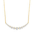 2.00 ct. t.w. Lab-Grown Diamond Curved Bar Necklace in 14kt Yellow Gold