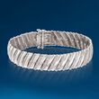 1.00 ct. t.w. Diamond Diagonal Bar Bracelet in Sterling Silver