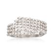 1.00 ct. t.w. Diamond Multi-Row Bypass Ring in 14kt White Gold
