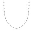 3.00 ct. t.w. Bezel-Set Diamond Station Necklace in 14kt White Gold