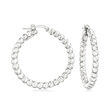 Roberto Coin &quot;Oro Classic&quot; 30mm 18kt White Gold Beaded Hoop Earrings