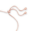 2.40 ct. t.w. Brown and White CZ Bolo Bracelet in 18kt Rose Gold Over Sterling