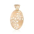 Italian Floral Pendant in 14kt Yellow Gold