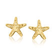 5.5-6mm Cultured Pearl and 18kt Gold Over Sterling Starfish Drop Earrings
