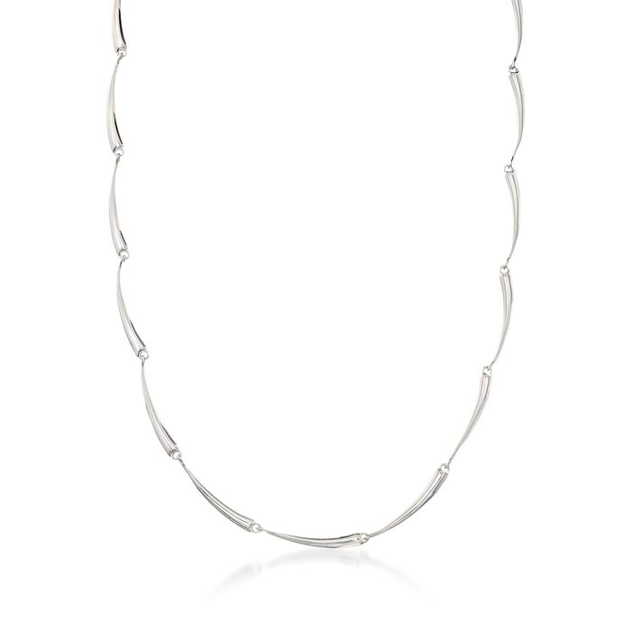 Zina Sterling Silver &quot;Contemporary&quot; Twig Link Necklace
