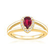 .50 Carat Ruby Ring with .10 ct. t.w. Diamonds in 14kt Yellow Gold