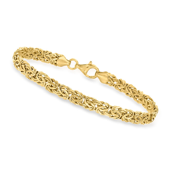 10kt Yellow Gold Byzantine Bracelet
