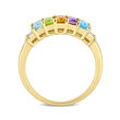 1.13 ct. t.w. Multi-Gemstone Ring in 18kt Gold Over Sterling
